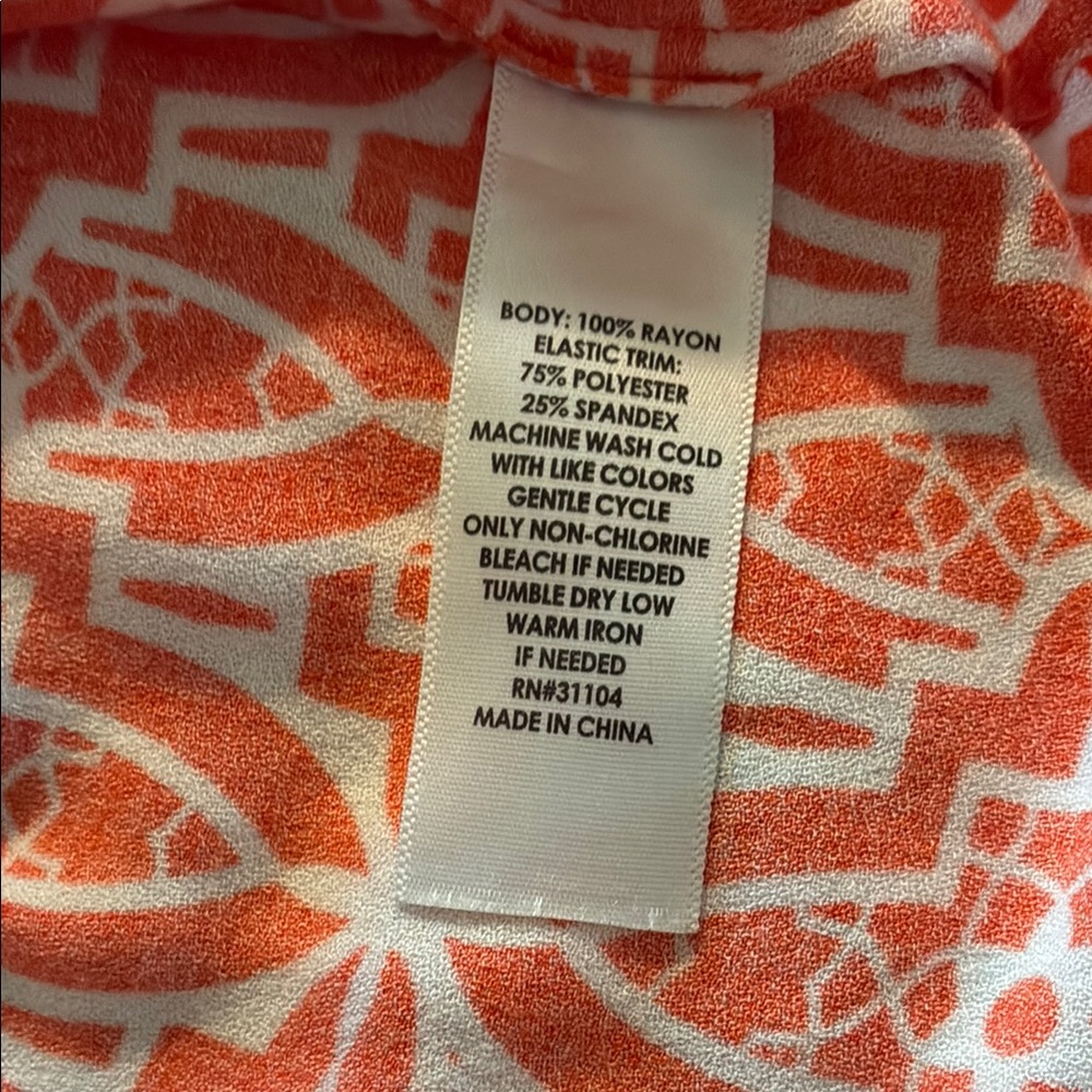 Crown & Ivy Orange Sleeveless Smocked Blouse - Picture 3 of 3